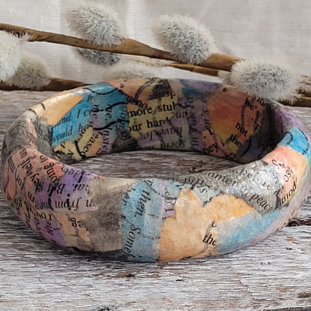 Handpainted Paper Mache Bangle